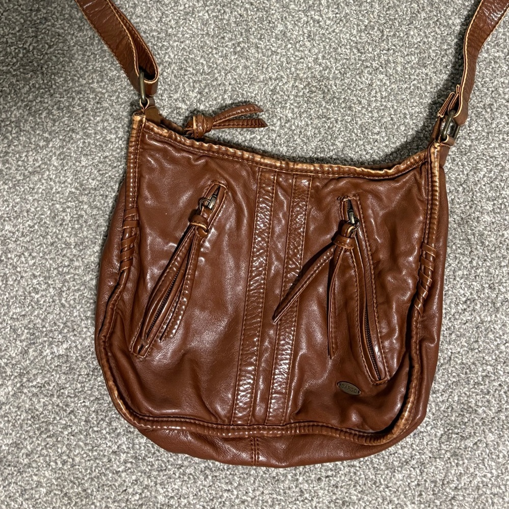 Cargo Brown Vegan Leather Hobo Crossbody Bag